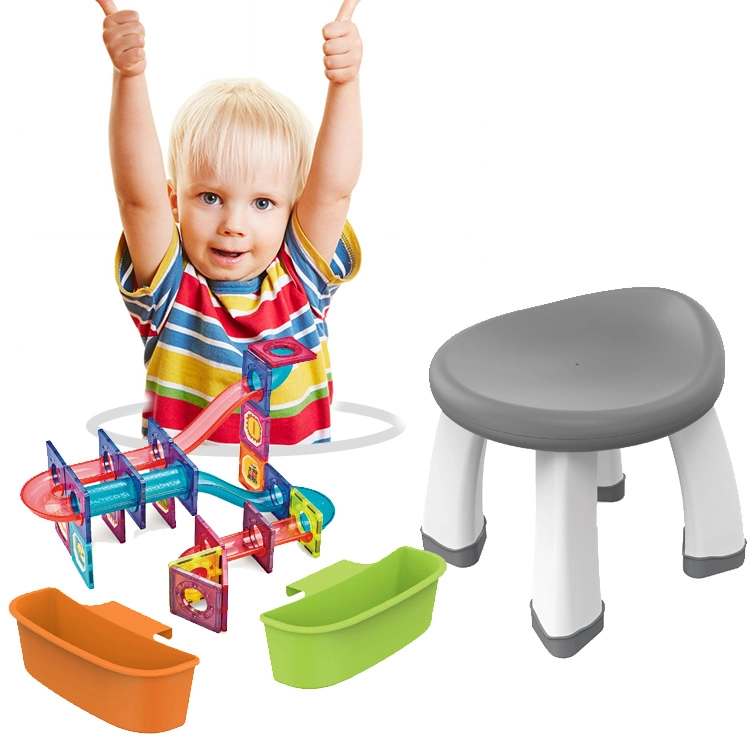 Educational Kids Block Chair DIY Assemble Play Set Magnetic Building Tiles for Kids