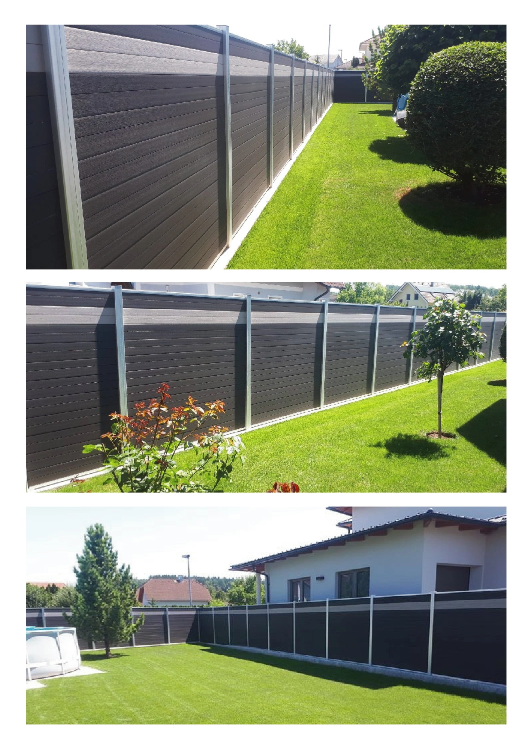 Outdoor Veranda Terrace Waterproof Wood Plastic Composite Panel WPC Fence