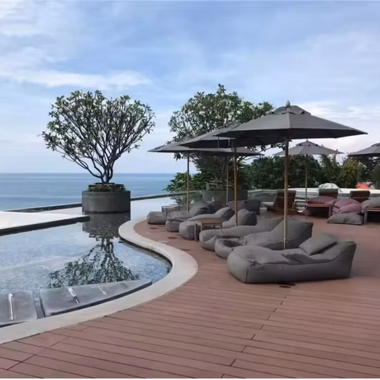 Skin-Friendly Outdoor Wood Plastic Composite Deck Boards Wood Texture 3D Embossed Floor WPC Spc Composite Click WPC Vinyl Spc Laminate Flooring